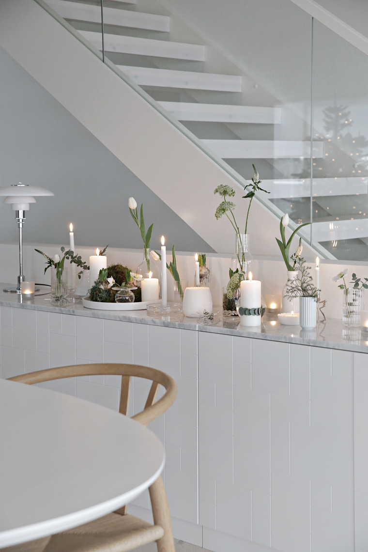 Decorate with flowers and candles